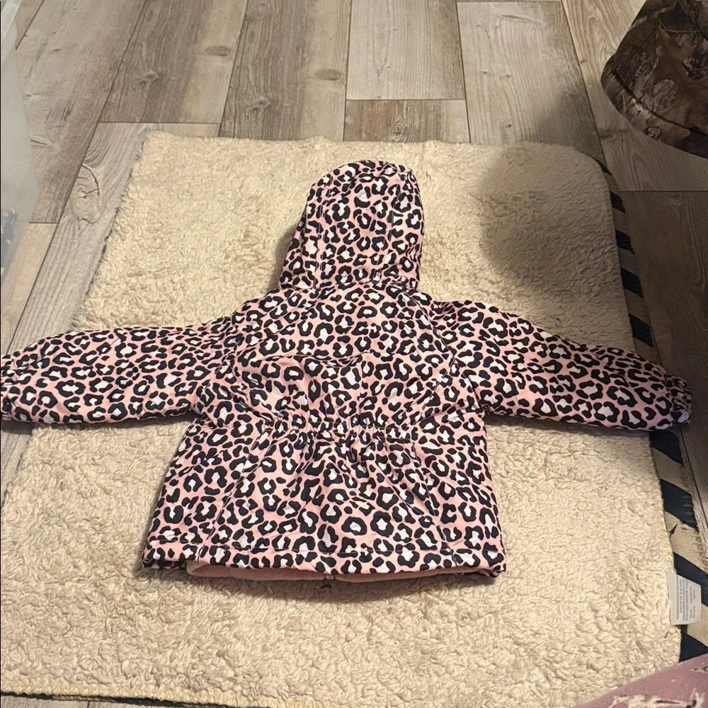 Toddler Children’s Place Pink Leopard Print Puffer Jacket